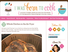 Tablet Screenshot of iwasborntocook.com